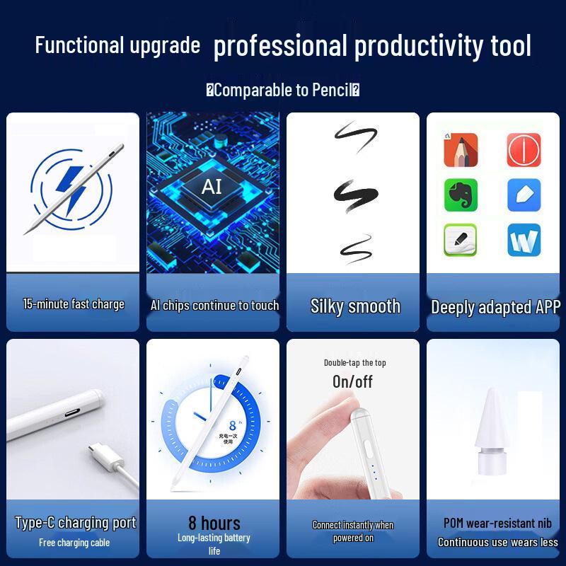 Kompatibler Stylus für Huawei MatePad 11.5S, Air, Honor V8 Pro/X8/X9 und Universal Xiaomi SE
