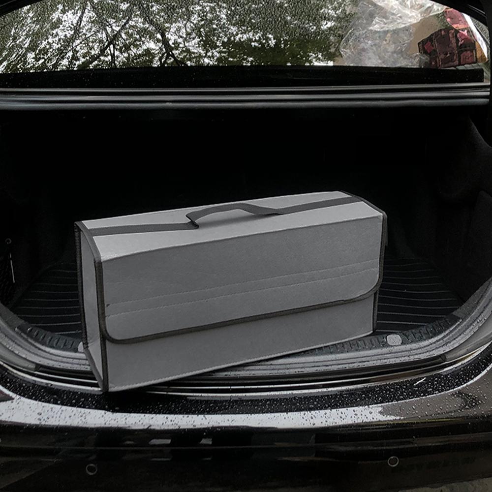 Large Anti-Slip Boot Storage Organizer Soft Felt Car Trunk Organizer with Compartments Tool Bag Accessory for Vehicle