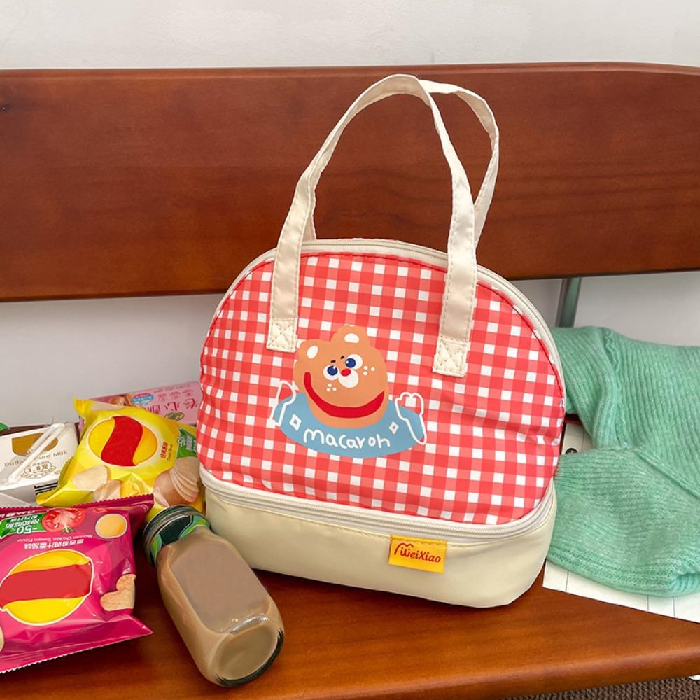 Portable Children's Lunch Handbag Waterproof Oil Proof Insulated Aluminum Foil Bag Large Capacity Cartoon Pattern Picnic Bag