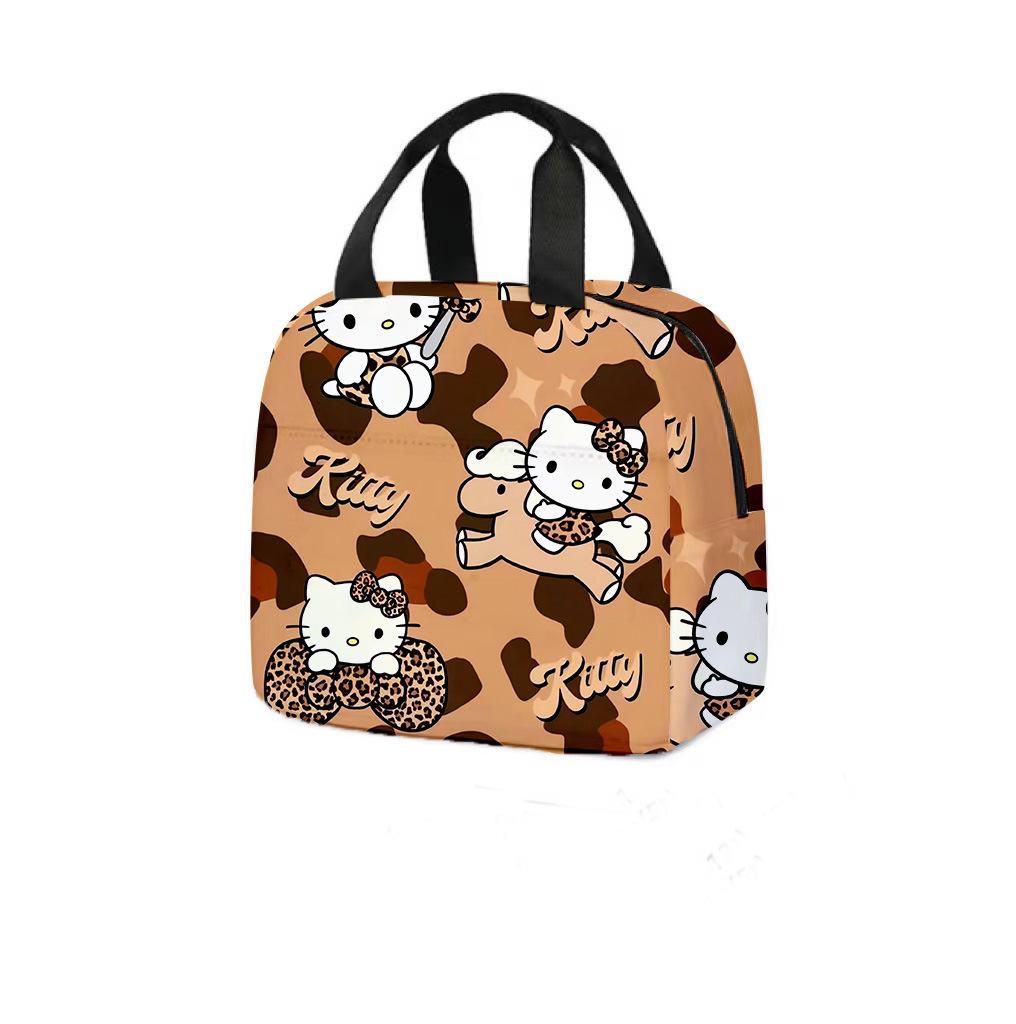 Hellokitty Handheld Meal Bag Cartoon Bento Bag Insulated Lunch Box Bag With Rice Storage Bag Portable