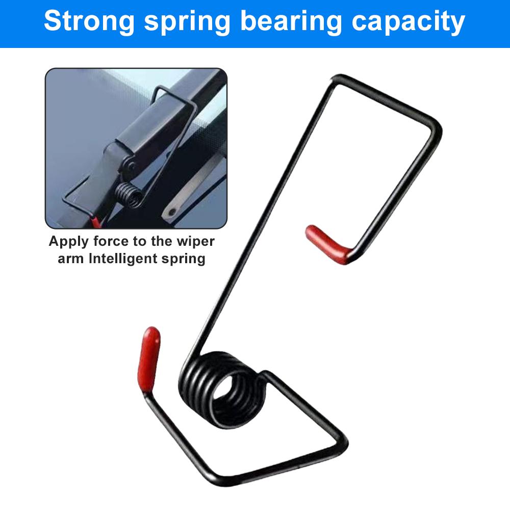 2PCs Car Wiper Booster Spring Alloy Arms Rubber Strong Boosting Tool for Windshield Vehicles Truck Universal Replaceable Parts