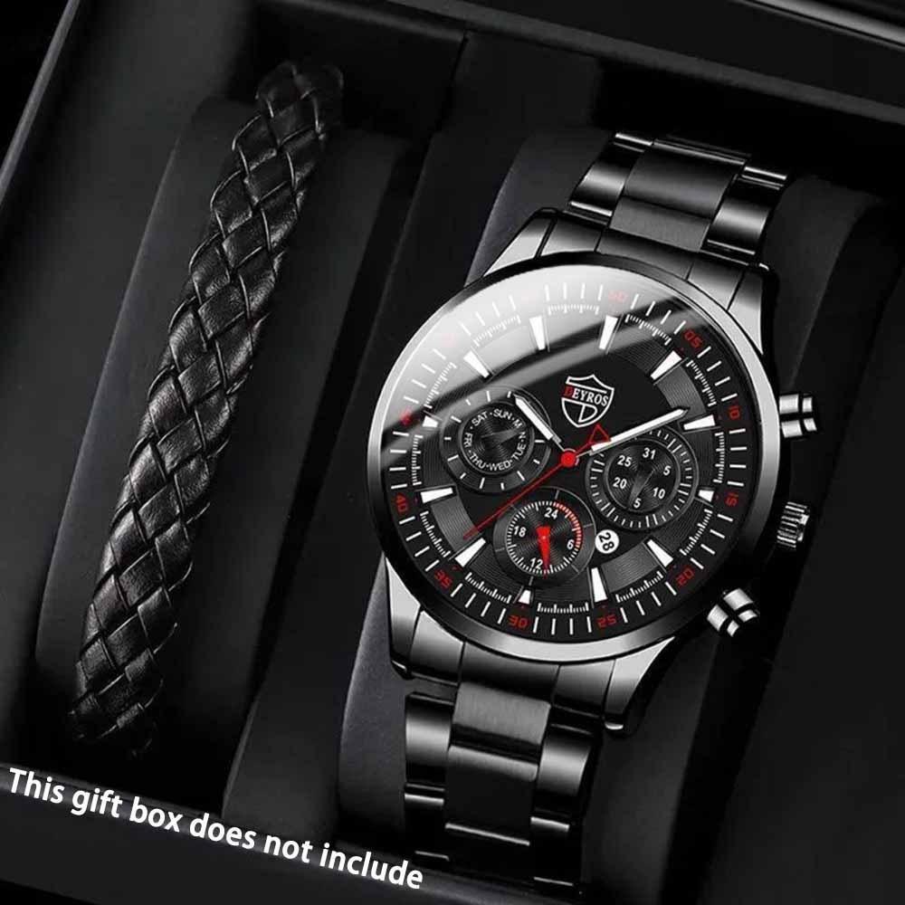 

Watch 2-Piece Set Men S Watch Business Mesh With Watch Quartz Watch Set