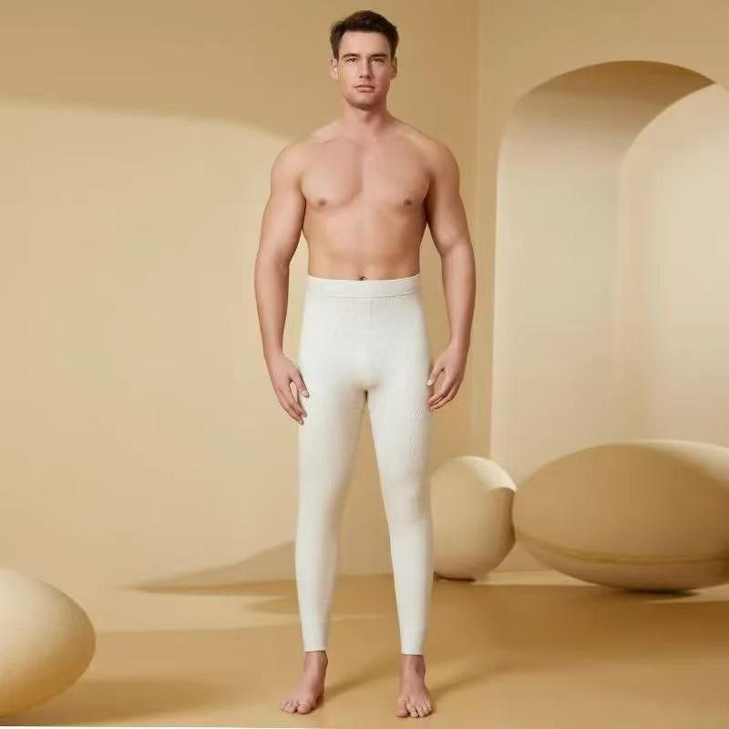 Premium Cashmere Wool Knit Warm Trousers for Men & Women - High-waist, Thick, Autumn/Winter Base Layer