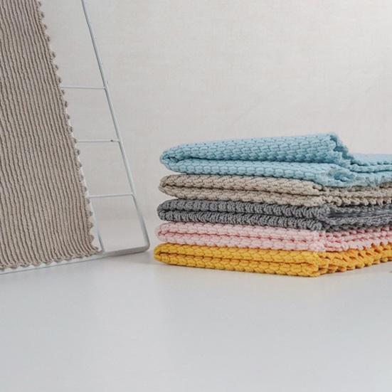 5 Stück Mikrofaser-Geschirrtücher Saugfähiges Lappen Küche zum Spülen von Geschirr Reinigungstuch Strukturiert Wiederverwendbar Wischen von Glaswaren