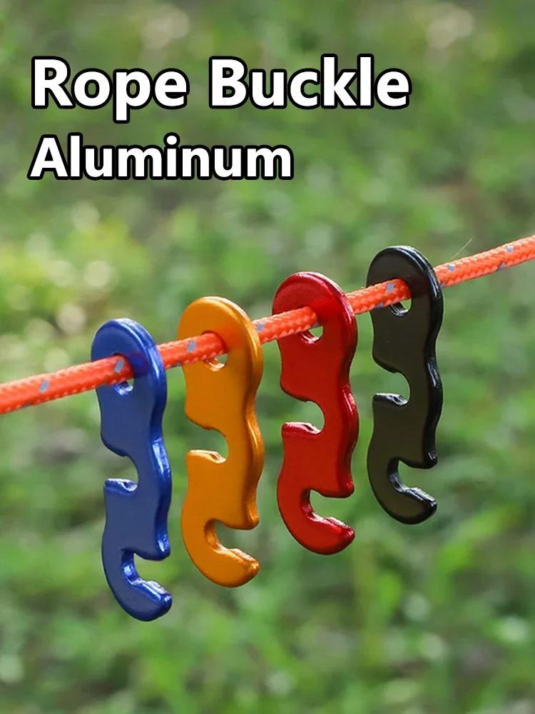 1/5/10pcs Adjustable Tent Rope Buckle Aluminum S-type Wind Cord Buckle Sturdy Rope Buckle for Outdoor Camping Tents Accessories