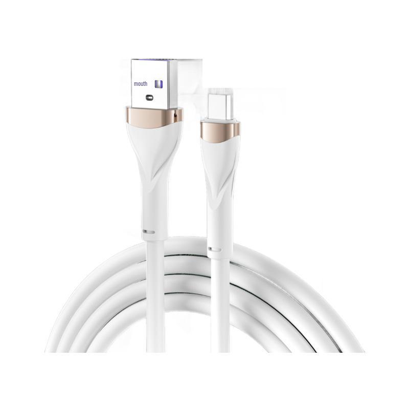 Xinlewei Fast Charging Liquid Silicone Cable for Apple, Huawei, and Type-C Android Devices.