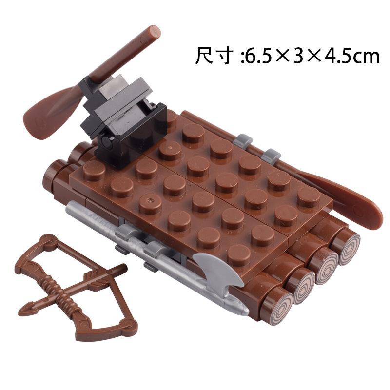 Medieval Castle Military Scene Roman Soldier Miniature Siege Weapon Small Particle Building Block Ornament Toy