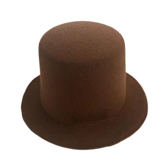 

Мини цилиндр для кукол Миниатюрные формальные шляпы Топы Уникальные шляпные аксессуары для DIY поделок для украшения снеговика кофейный