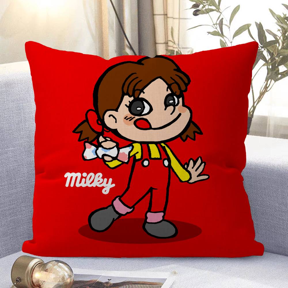SÖT M-Milky P-Peko-chan Kontors Kudde Kuddfodral Bil Kuddfodral 45X45CM Ländryggskudde Soffa Kuddfodral