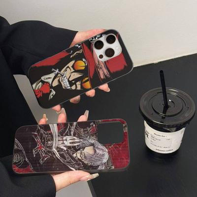 Horror Anime Hellsing Für IPhone 17 16 15 Plus Pro Max 12 14 Plus 11 13 Welle Wellenmuster Streifen Hülle Handyhülle