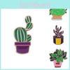 Charming Cartoon Mini Cactus Plant Brooch Alloy Badge For Fashionable Clothing Accessories