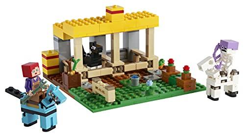 LEGO Minecraft Stall 21171 Spielzeugbausteine Geschenk Videospiel Tiere Jungen und Mädchen ab 8 Jahren