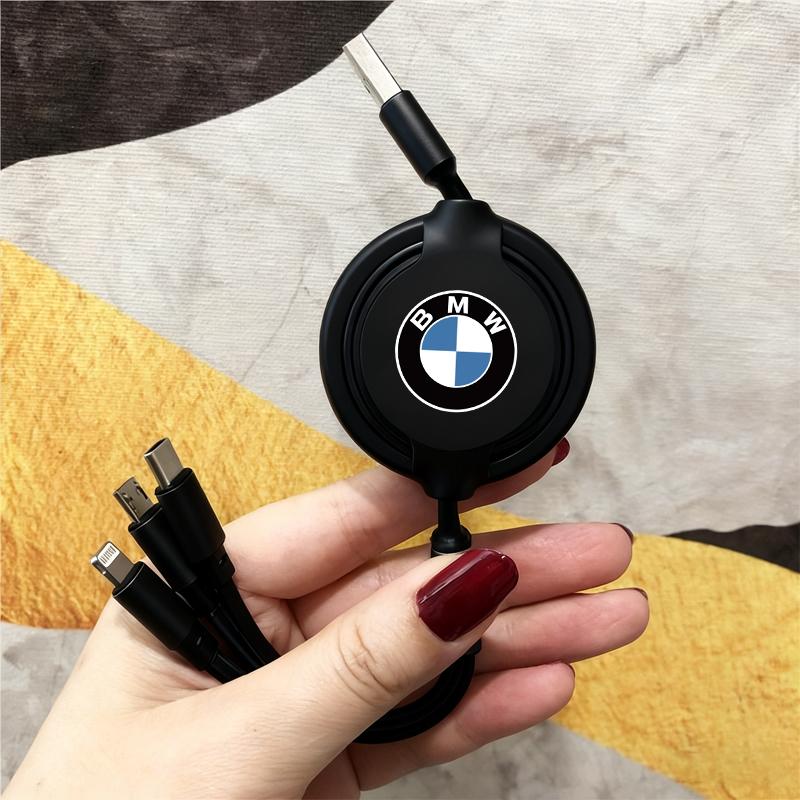 3 in 1 USB Cable Multi Fast Charging Charger Micro Type-C For BMW X1 X2 X3 X5 X4 X6 X7 G30 G20 G32 G11 G12 F40 F30 F20 Stickers AP9