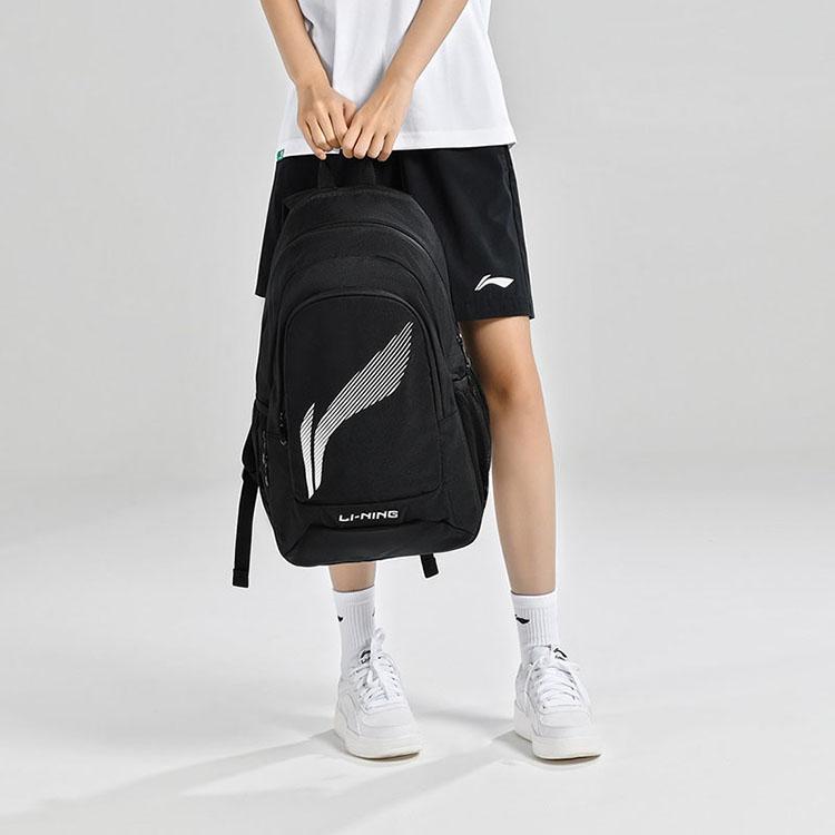Li Ning Polyester Backpack Regular Unisex Black ABSU401-1