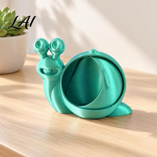 Portable Trinket Bowl 3D Printed Colorful Snail Storage for Small Items Creative Desktop Organizer Modern Home Solution with Hollow Spiral