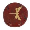 Worry Stone Gold Color Carved Dragonfly Sk   Relaxing and Soothing Balance Stone