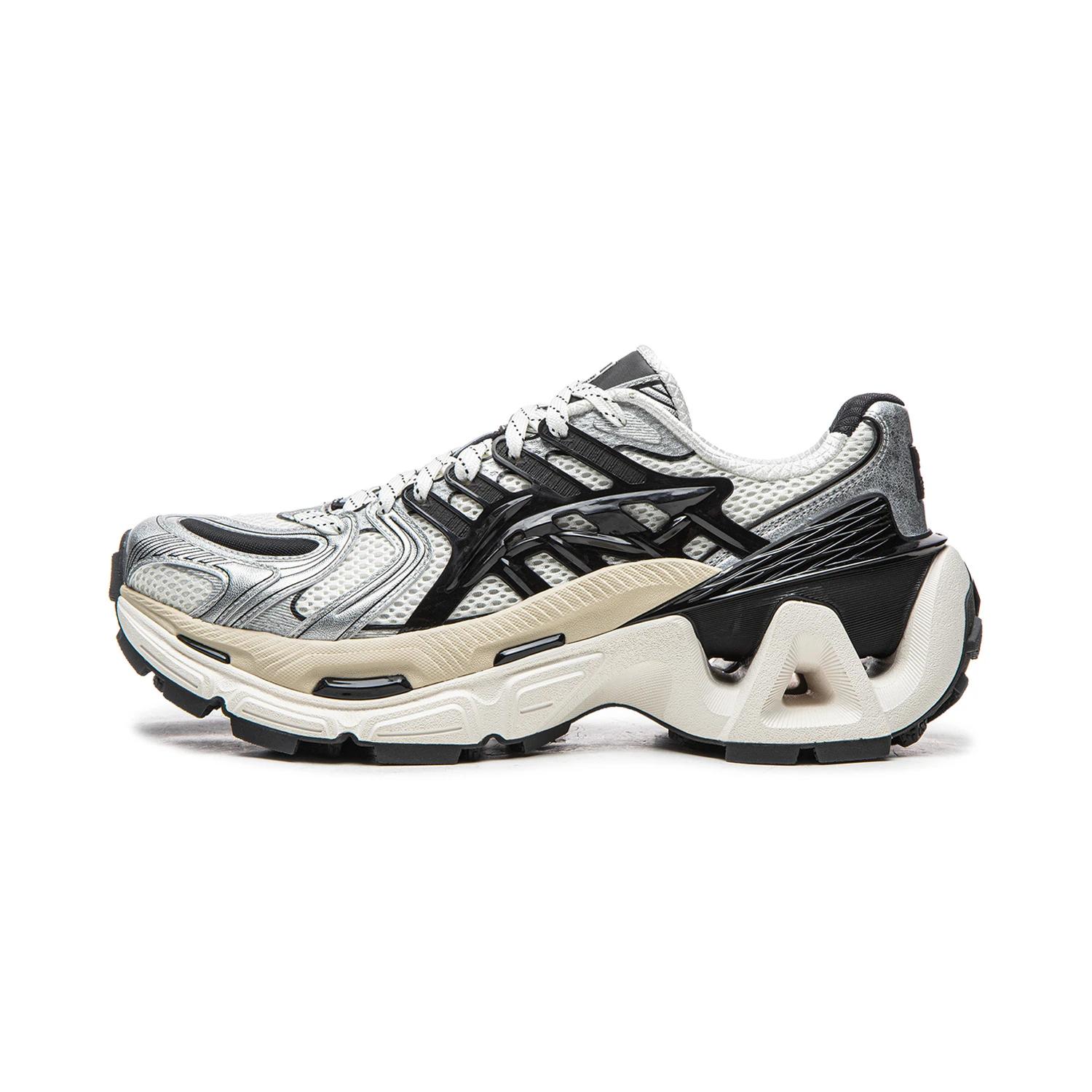 Li Ning Lijun Ace 3.0 Крутые Модные Спортивная Одежда Устойчивые Дышащие Низкие Папины Кроссовки Мужские кроссовки Белый Черный Серебристый AZGW307-4 44
