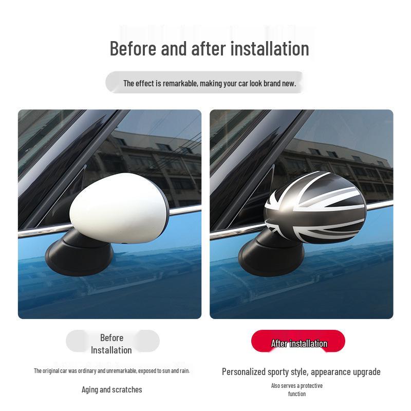 Compatible with BMW Mini Cooper F54 F55 F56 F60 Rearview Mirror Reflective Decoration