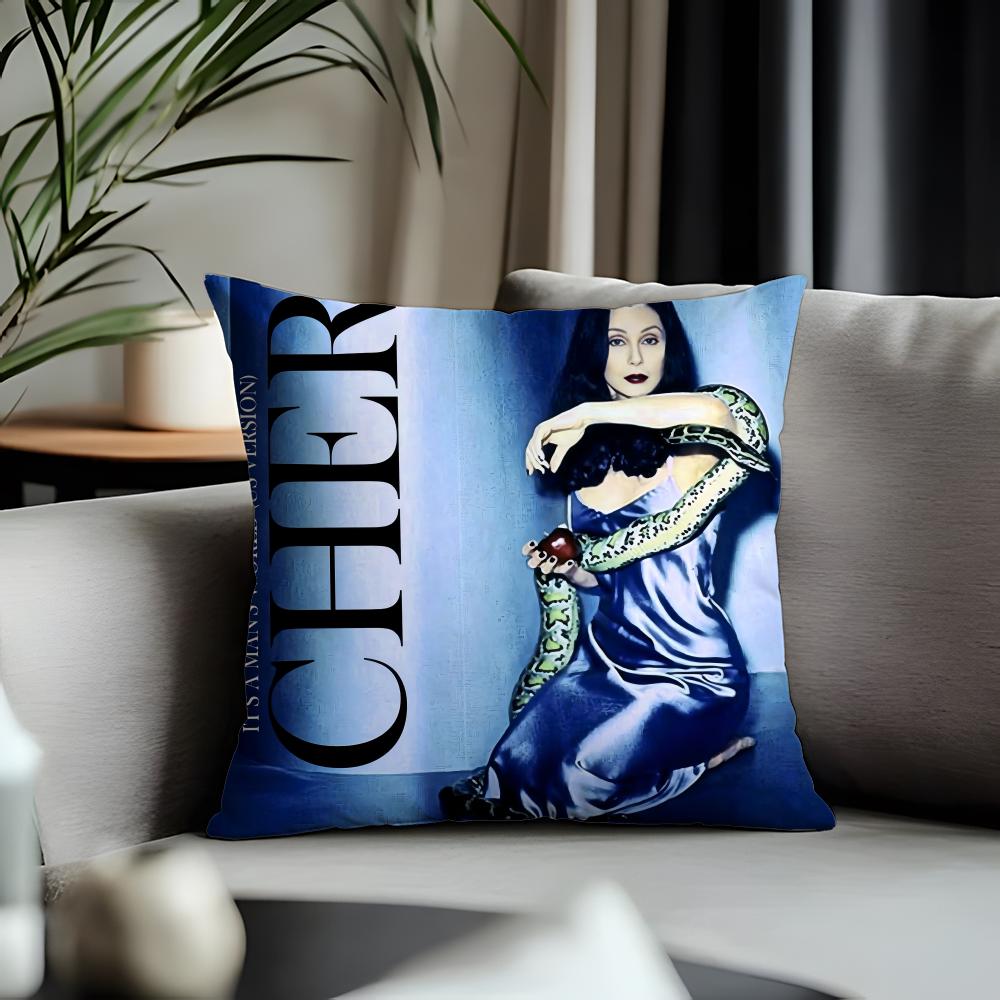Hot CChering Cushion Cover Antidustmite Pillowcase Invisible Zipper Silky Short Plush Sofa Cushion Cover