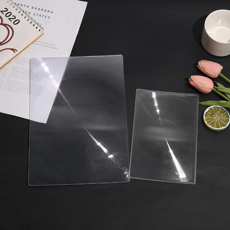 A5 Business Card Magnifier Portable 180X120Mm Large Size Transparent Pvc Magnifier Reading Books Novels