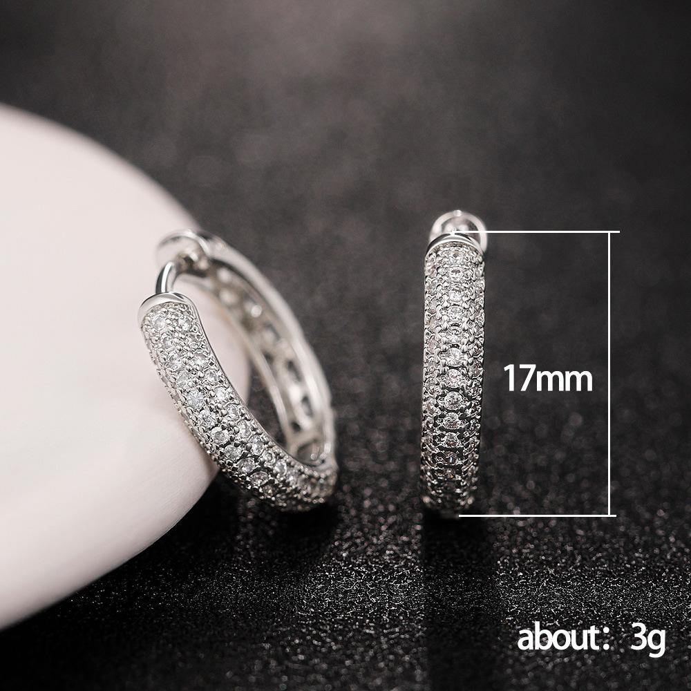 Cao Shi Minimalist Zircon Hip-Hop Men's Ear Cuffs: Trendy European-American Couple Earrings