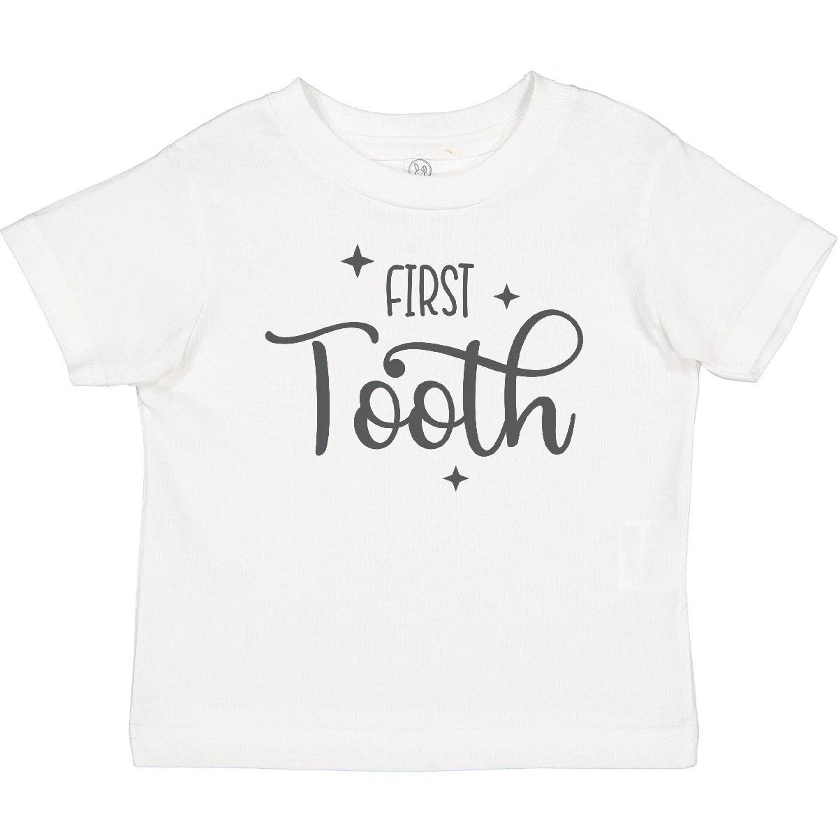

Inktastic First Tooth Baby T-Shirt Infant Tees Shower Clothing Apparel 100