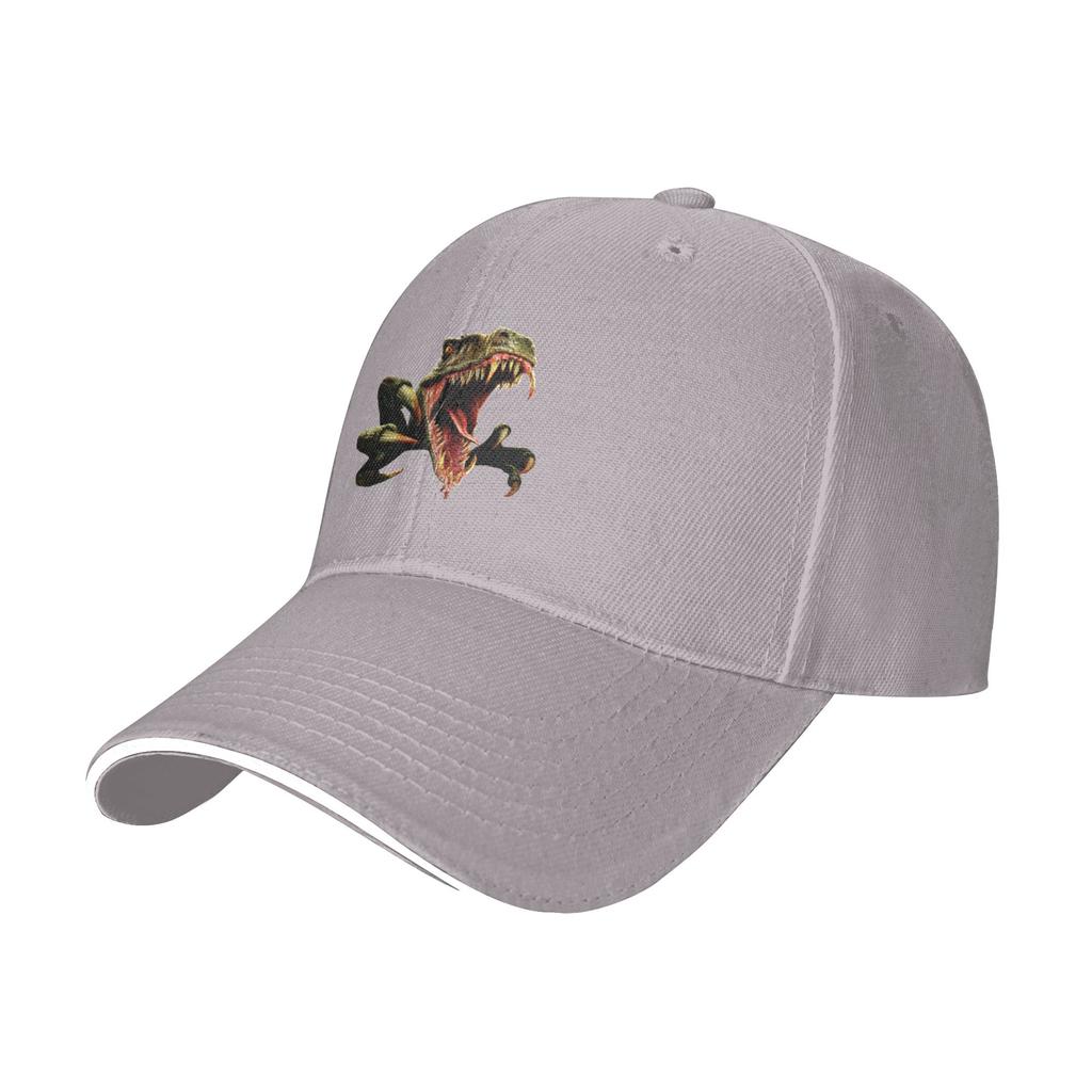 Fashion Velociraptor Jurassic Park Dinosaur Curved Brim Baseball Cap Photo Shoots Luxury Hat