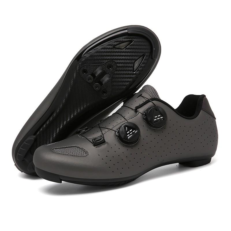 Road Cycling Shoes With Stiff Sole Mountain Bike Clipless Flat Pedal Compatible Breathable Unisex Footwear