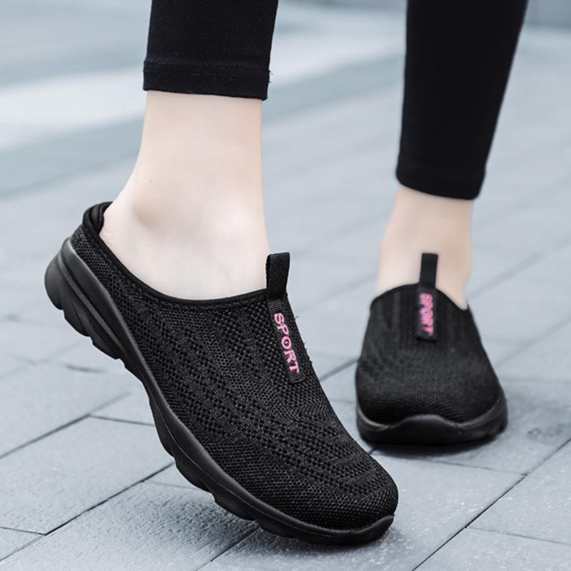Breathable Light Women Shoes Casual Half Slippers Outdoor Flats Zapatos De Mujer Quality Shoes for Woman Slippers Zapatillas