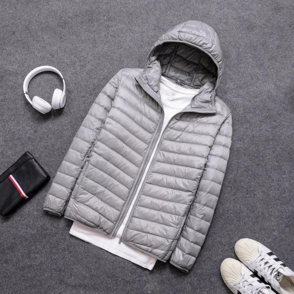 Down Jacket Men Ultra Lightweight Packable Water and Wind-Resistant Breathable Coat Big Size Hoodies Jackets