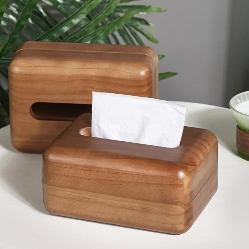

Yuyi Angel Peach Wood Wooden Tissue Box