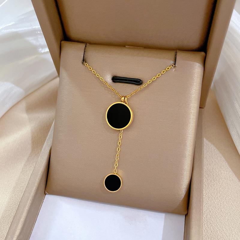 Geometric Animal Temperament Personality Minimalist Wind Furnace Real Gold Necklace Female Collarbone Chain