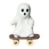 Halloween Skateboard Ghost Statue Cute Resin Ghost on A Skateboard Figurine for Tabletop Centerpiece Bookshelf Tiered Tray Decor