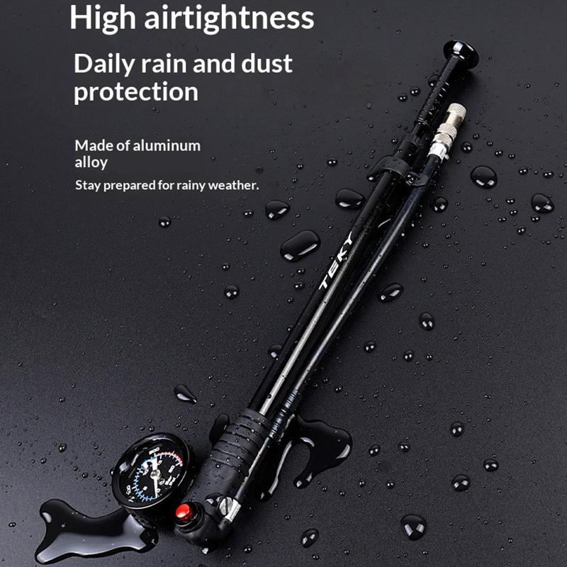OFFBONDAGE Portable Bicycle Pump 300PSI Bike Air Pump Portable Tire Inflator MTB Road Bike Pump with Gauge Schrader Presta Valve