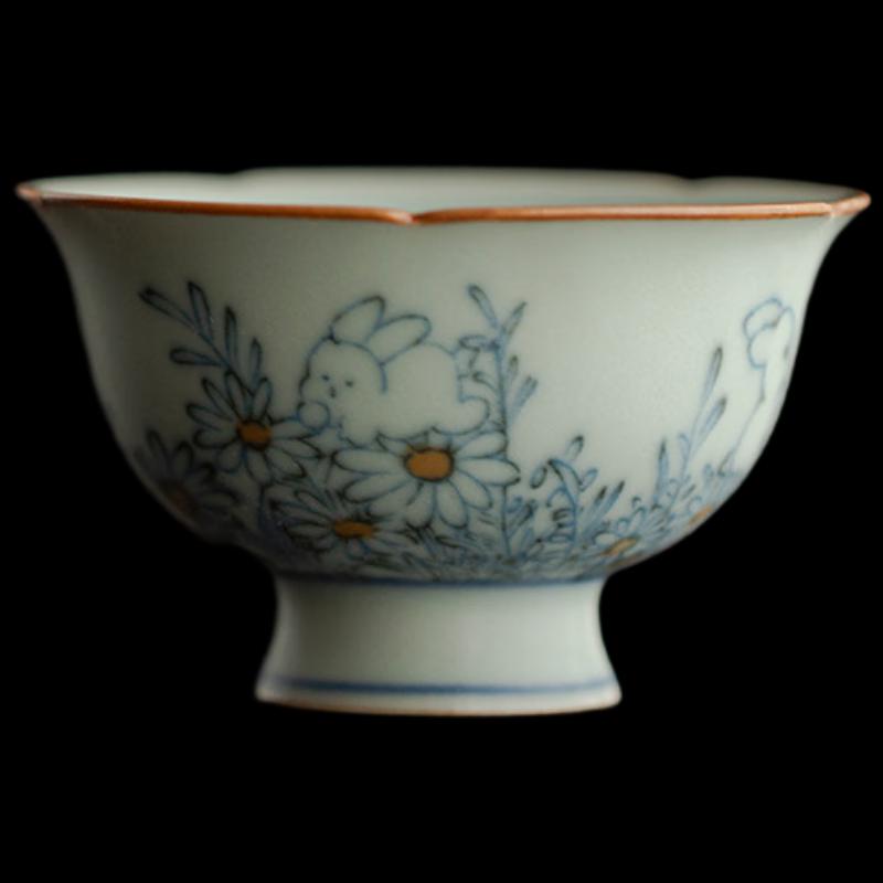 Changqiya Cyan Rabbit Ceramic Master Tea Cup