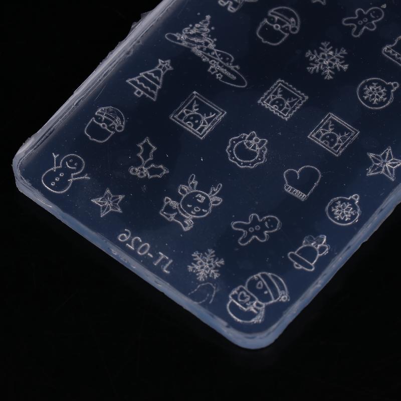 1/3/5 Pièces Noël Bonhomme de Neige Arbre de Noël Moule à Ongles en Silicone Décorations d'Ongles Palais Design DIY Moule en Silicone Manucure Nail Art