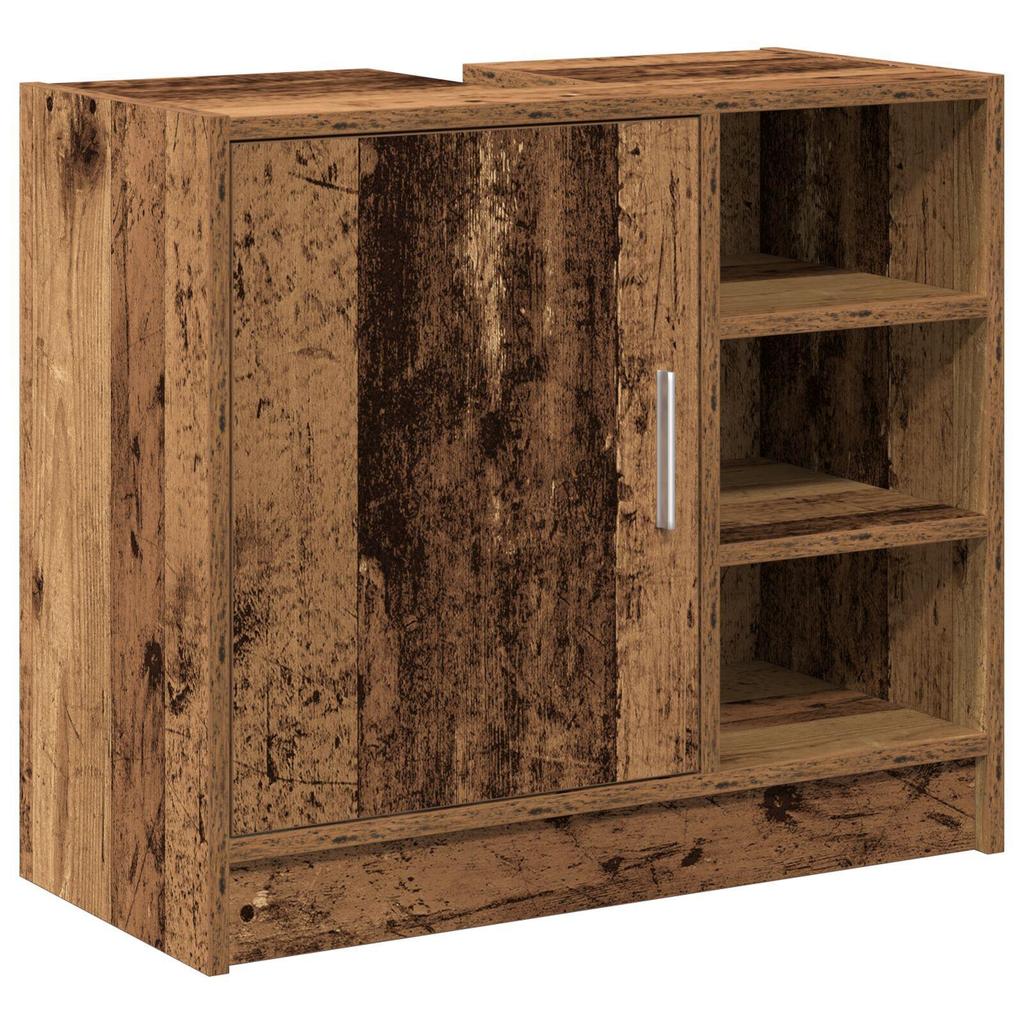 vidaXL Waschtisch-Schrank Altholz 63x29x55 Cm Massivholz