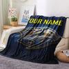 Custom Name,Nashville Predators Printed Flannel Blanket, soft throw for bedroom sofa, washable, Christmas present, great gift.