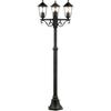 3L CARLEEN Outdoor Floor Lamp - - Black - Metal/glass - 200x61cm - IP44