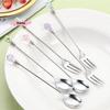 1Pc Crystal Long Handle Spoon Set 430 Stainless Steel Diamon-d Ice Spoon for Dessert Ice Cream Coffee Cocktail