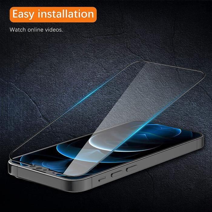 E.F.Connection 2 Gehärtete Glas Displayschutzfolien und 2 Kameraschutzfolien für iPhone 13 mini (5,4")