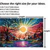 Serborlur Tree of Life Tapestry Trippy Sun Forest Tapestries Colorful Starry Sky Tapestries Hippie Nature Landscape Wall Tapestry Aesthetic Vintage