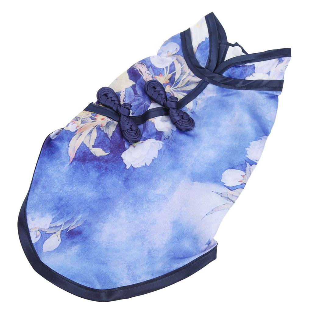 Pet Cheongsam Cotton Soft Skin Friendly Chinese Style Small Pet Skirt for Rabbits Dogs