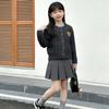 New fake two-piece cardigan for girls, spring and autumn soft and sticky knitted top