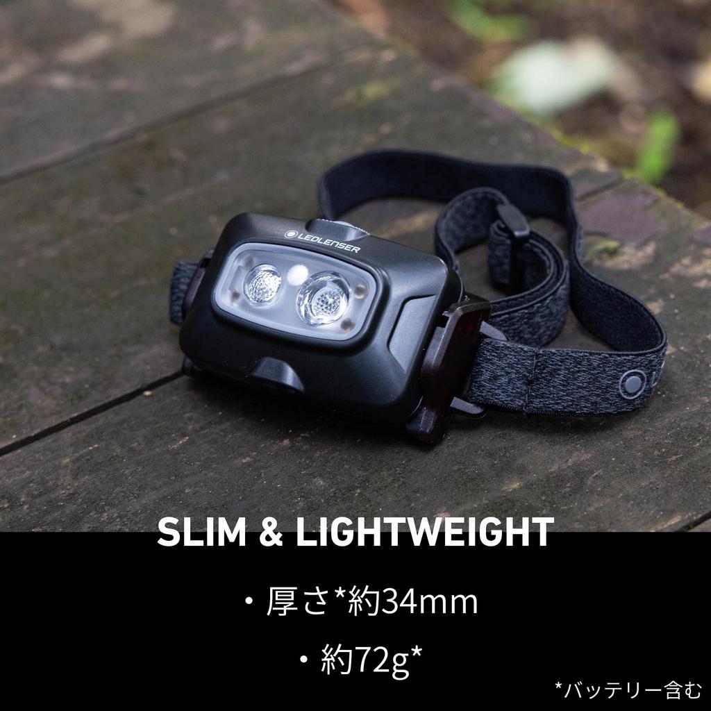 Ledlenser HF4R Core Blue Rechargeable LED Max 500lm IP68 Compact and Lightweight Red Sublight for Outdoor and Work Headlamp, Brightness, Waterproof,