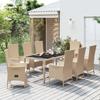 Vidaxl 9-Cz. Tuinmeubelset Met Kussens, Beige, Polyrotan