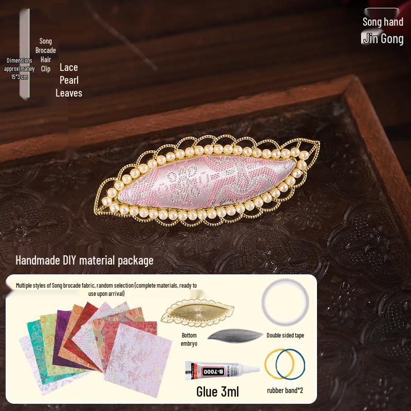 Imitation Song Brocade Hair Clip DIY Kit: Chinese Style Jewelry Accessories - Complete Set for Mother's Day Gifts