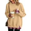 Women's Casual Printed Long Sleeve Oversized Two Piece Look Sweatshirt for Everyday Wear