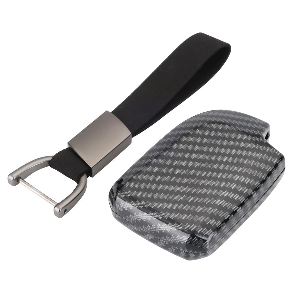 Kinotaka Carbon Pattern Smart Key Case for Toyota Alloy Key Holder for 2-Button Hiace, RegiusAce/Porte/Spade (Red)