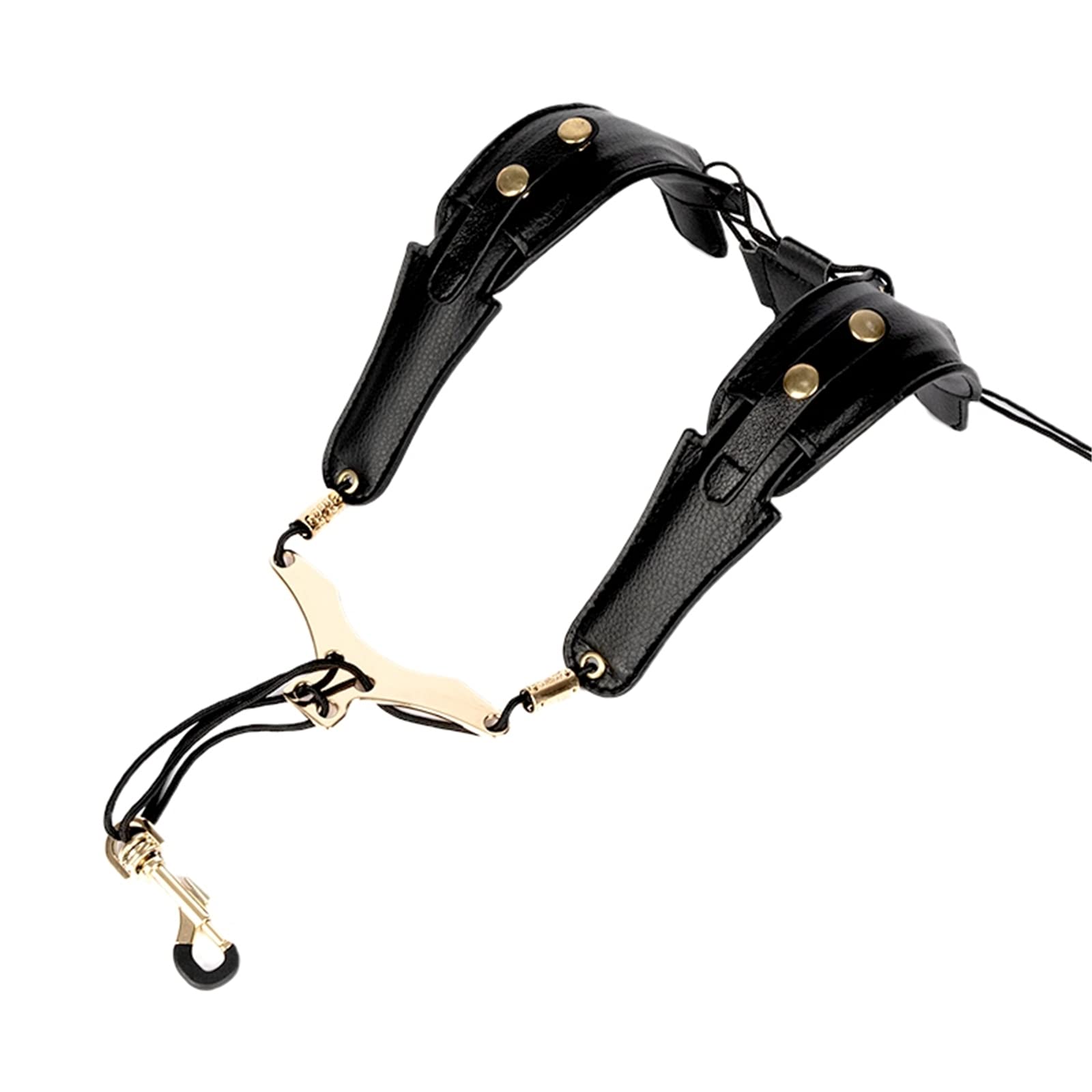Miwayer Saxophone Strap Leather Adjustable Saxophone Shoulder Strap Saxophone Lanyard Musical Instrument Accessories чёрный